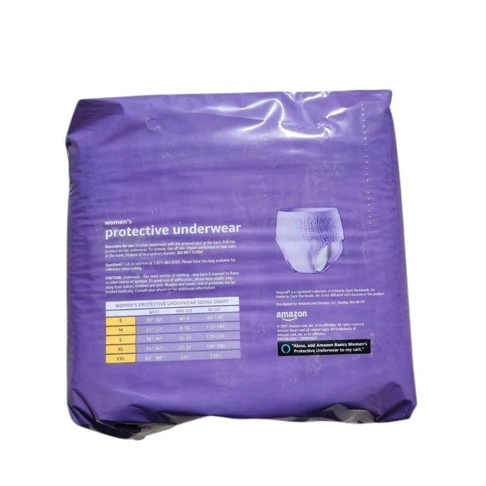 Amazon Basics Women's Protective Underwear XXL 14 Count - Picture 2 of 4